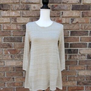 New Directions Sparkle Knit Tunic CrewNeck Sweater